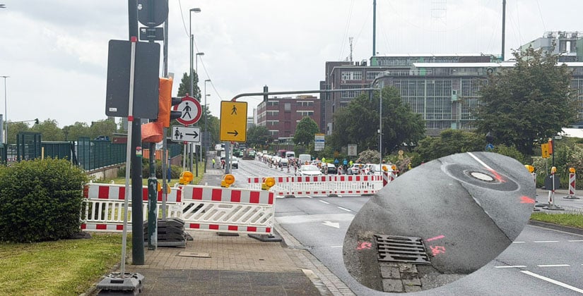 Baustelle bis Ende Juli: Friedrich-Ebert-Straße wird zur Geduldsprobe für Autofahrer