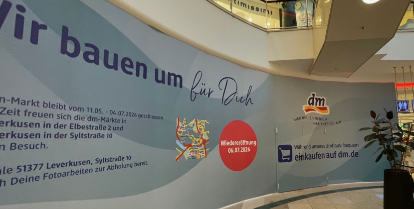 dm in der Rathausgalerie baut um