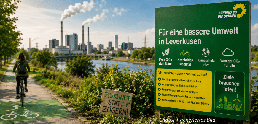 Leverkusener Grüne: Nachhaltigkeitsbericht zeigt Fortschritte, aber auch große Lücken