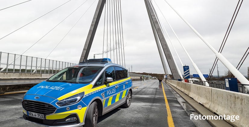 Verfolgungsjagd auf Autobahn: Fluchtwagen schleudert gegen Schutzplanken